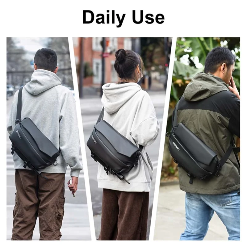 DEVASO Portable Handheld Game Console Carrying Bag PU Leather Crossbody Bag