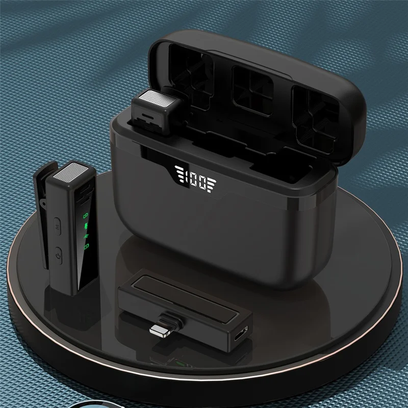 J80 Broadcasting Lavalier Mini Microphone (2 Microphones+1 Receiver) - For iPhone