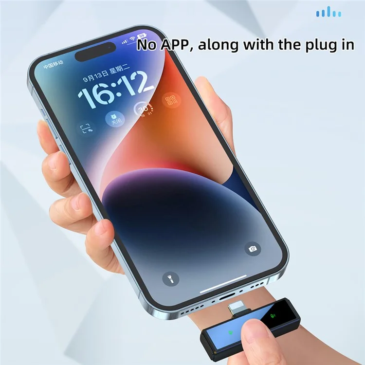 J88 Wireless Lavalier Live Streaming Microphone (2 Microfones + 1 Receptor) - Para iPhone / Preto