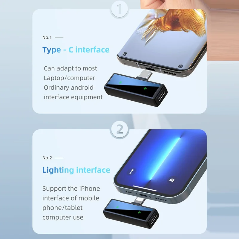 J88 Wireless Lavalier Live Streaming Microphone (2 Microphones+1 Receiver) - For iPhone / Black+Yellow