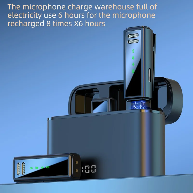 J88 Wireless Lavalier Live Streaming Microphone (2 Microphones+1 Receiver) - For iPhone / Black+Yellow