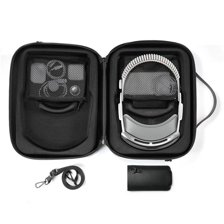 Funda protectora de transporte para el Apple Vision Pro MR Headset - Bolsa de almacenamiento portátil - Negro