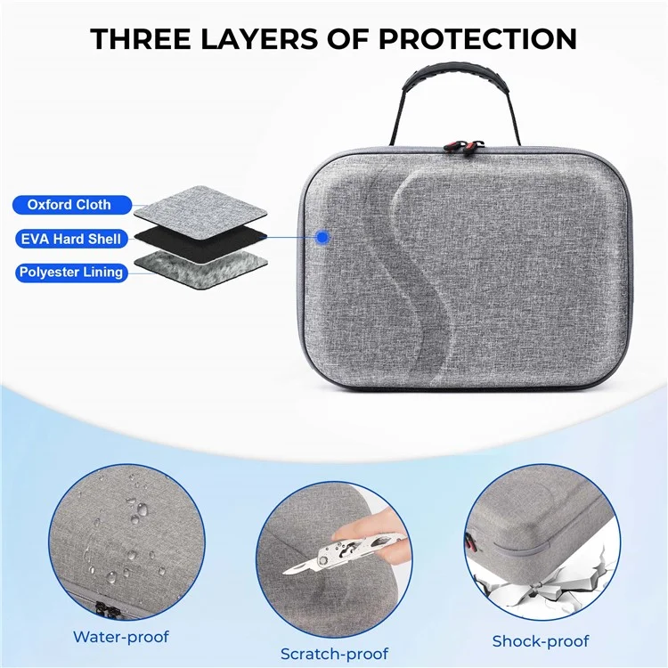 STARTRC GAMES 3.0 For Meta Quest 3 VR Hardshell Carrying Pouch Protection Bag Storage Case - Grey