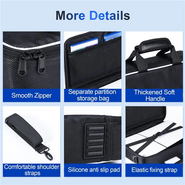 STARTRC GAMES Pour Sony PS5 Slim Sac de rangement pour console de jeu Sac bandoulière en toile Oxford
