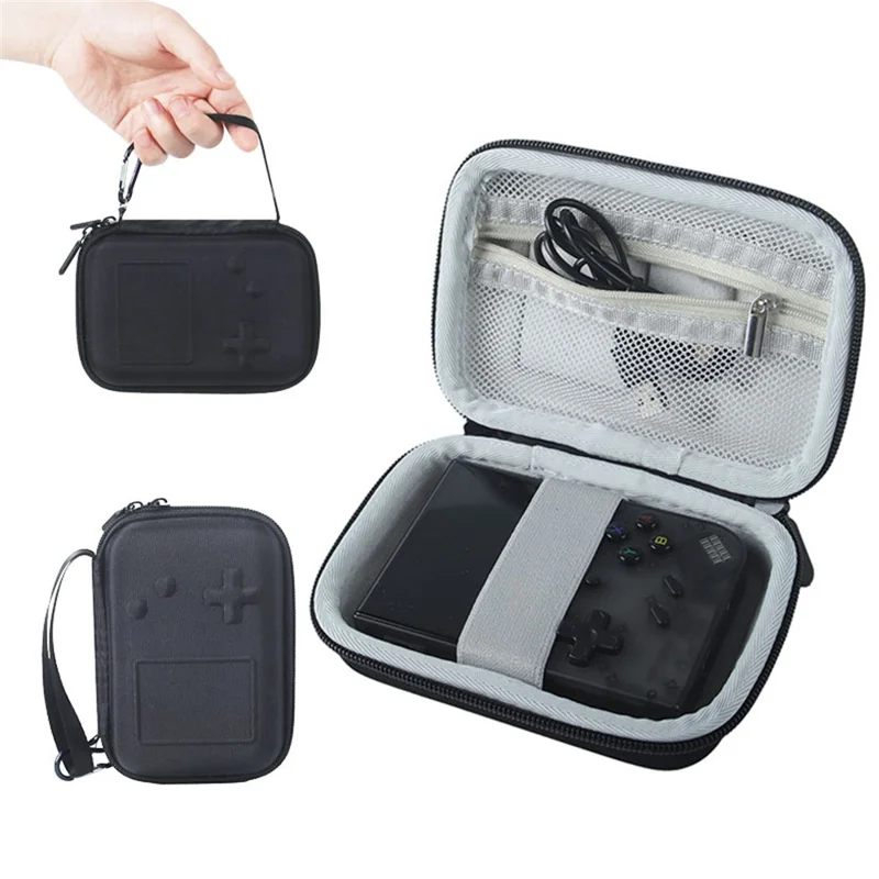 For ANBERNIC RG35XX Plus Game Console EVA Storage Bag Portable Carrying Pouch Organizer