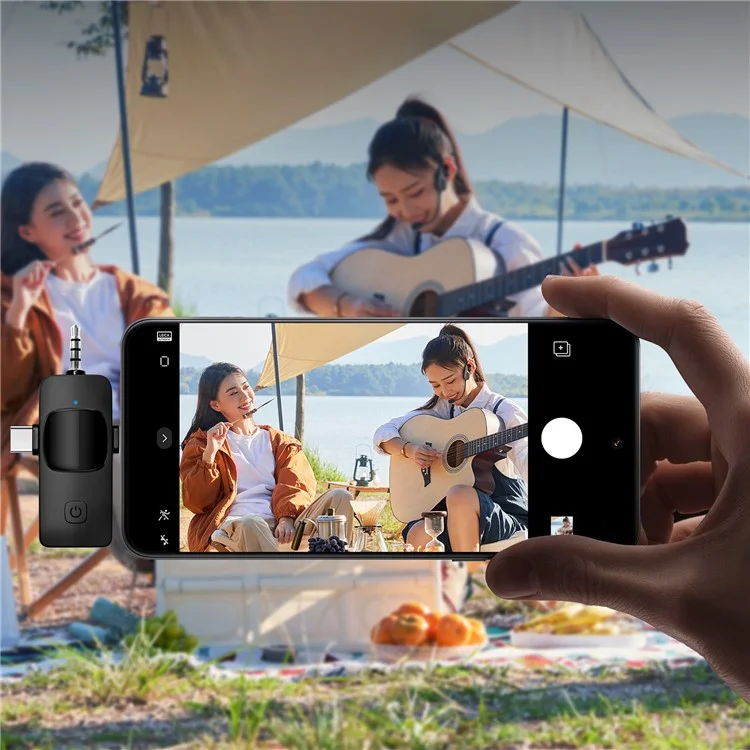 YANMAI GF13 Microfono Wireless con Riduzione del Rumore 2.4G con Fascia Rimovibile
