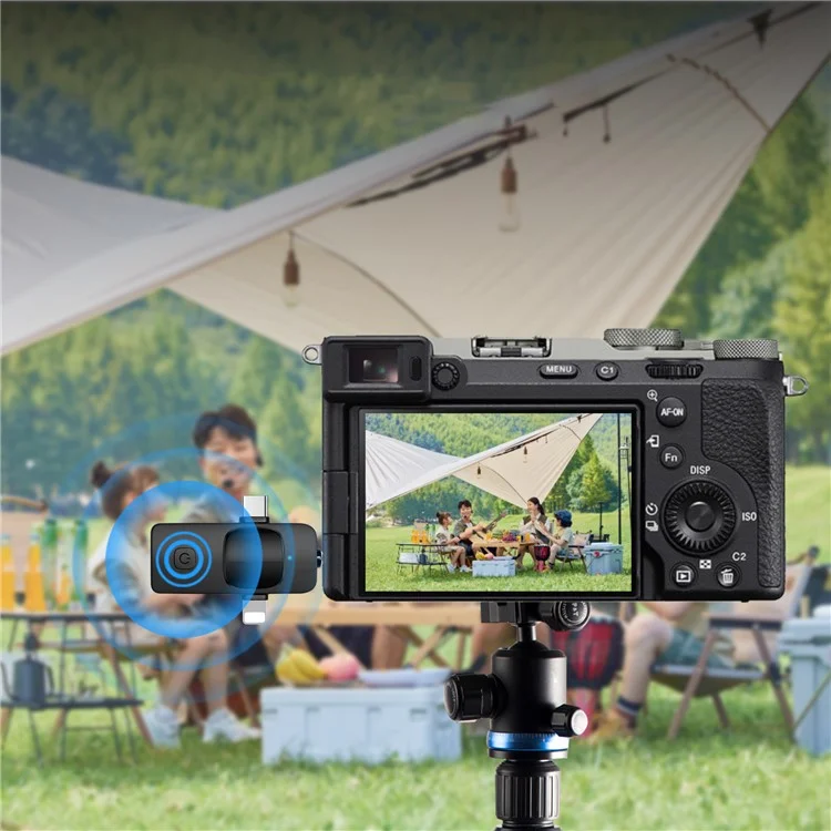 YANMAI GF13 Microfono Wireless con Riduzione del Rumore 2.4G con Fascia Rimovibile
