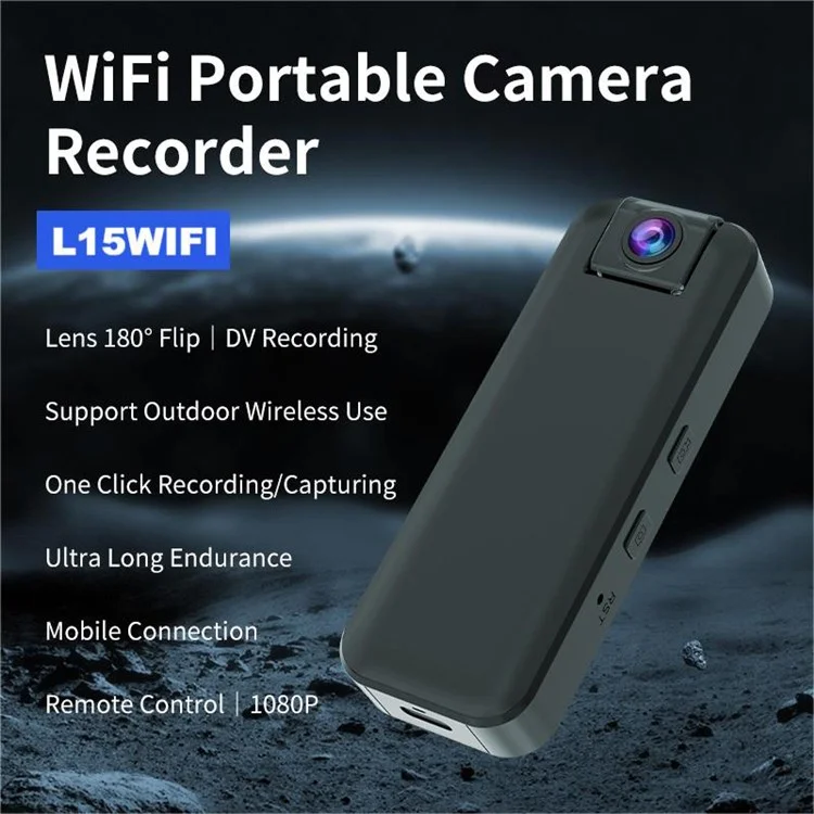 L15WIFI Outdoor Sports Video Recording Camera DV Rotatable Lens WiFi HD Infrared Night Vision Camera