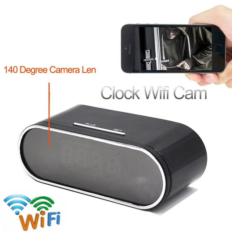 Caméra cachée avec réveil WiFi I4 1920x1080P Full HD Vision Nocturne