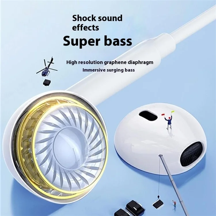Typ-C / 8-Pin 2-in-1 Kabelgebundenes Headset mit Digitaler Chip-Stereo-Drahtsteuerung für Smartphones