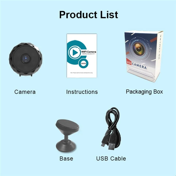 Home Wi-Fi security camera WK16 with remote mobile phone monitoring, night vision