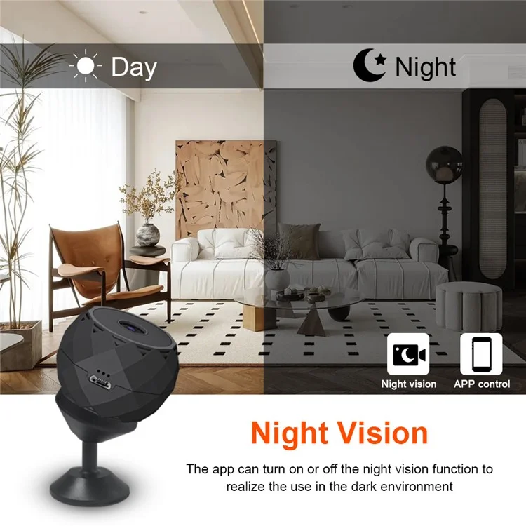 Home Wi-Fi security camera WK16 with remote mobile phone monitoring, night vision
