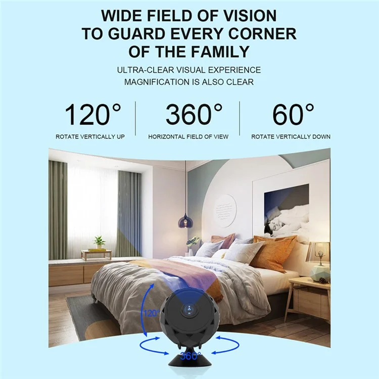 Home Wi-Fi security camera WK16 with remote mobile phone monitoring, night vision