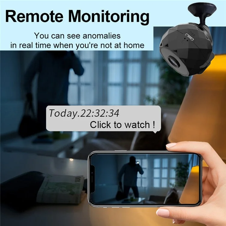 Home Wi-Fi security camera WK16 with remote mobile phone monitoring, night vision