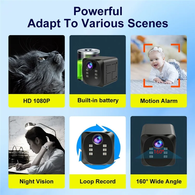 WD19 Hone WiFi Surveillance Camera Motion Detection Night Vision Car Monitor Camcorder