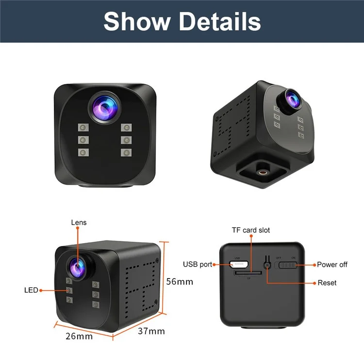 WD19 Hone WiFi Surveillance Camera Motion Detection Night Vision Car Monitor Camcorder