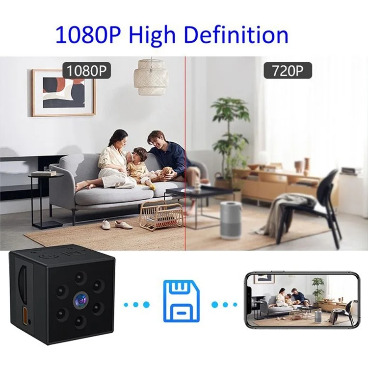 Telecamera di sicurezza wireless MD23 1080P con rilevamento del movimento e visione notturna, monitor per casa, animali domestici e bambini