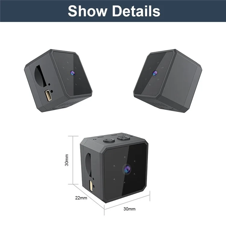 MD16 Hone Surveillance Camera Magnetic Design Motion Detection Night Vision Pet Baby Monitor