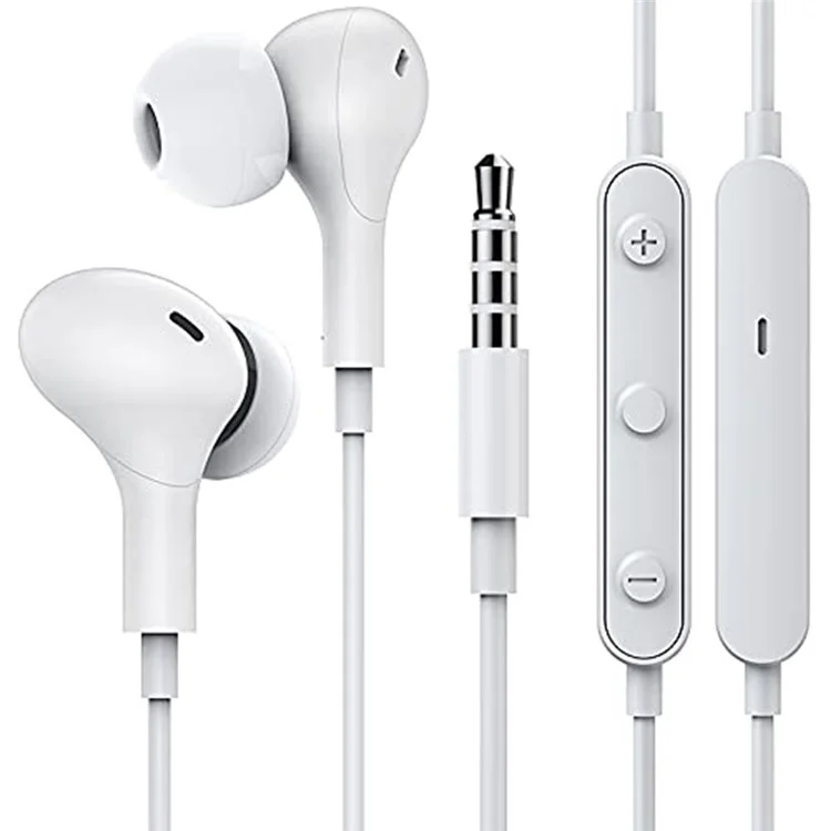 ME538 3,5 mm Écouteur Magnétique Câblé Mic Mic Diphone Contrôle du Téléphone Musique Casque de Jeu - Blanc