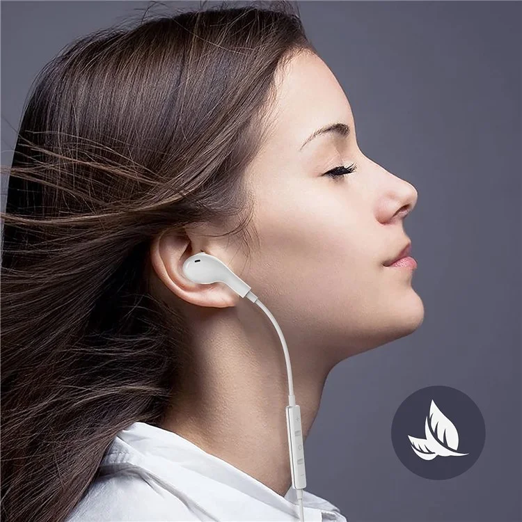 ME538 3,5 mm Écouteur Magnétique Câblé Mic Mic Diphone Contrôle du Téléphone Musique Casque de Jeu - Blanc