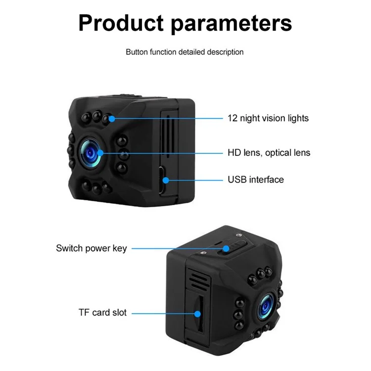 X5 Home Security Outdoor Sport Camera Motion Detection Mini Night Vision WiFi HD Camera
