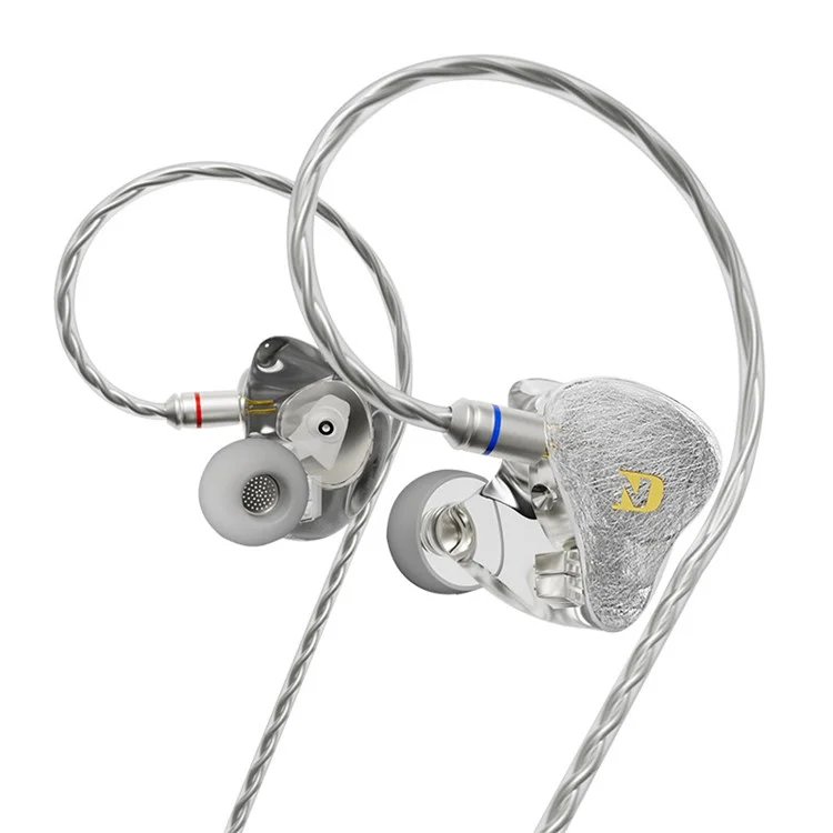 ND 001 Nano Diaphragm Moving Coil IEM In-Ear Monitor HiFi Earphone with Detachable Cable, No Mic - Silver
