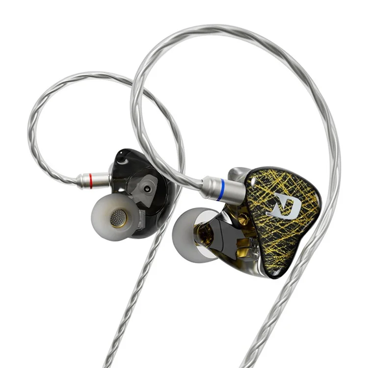 ND 001 Nano Diaphragm Moving Coil IEM In-Ear Monitor HiFi Earphone with Detachable Cable, No Mic - Black