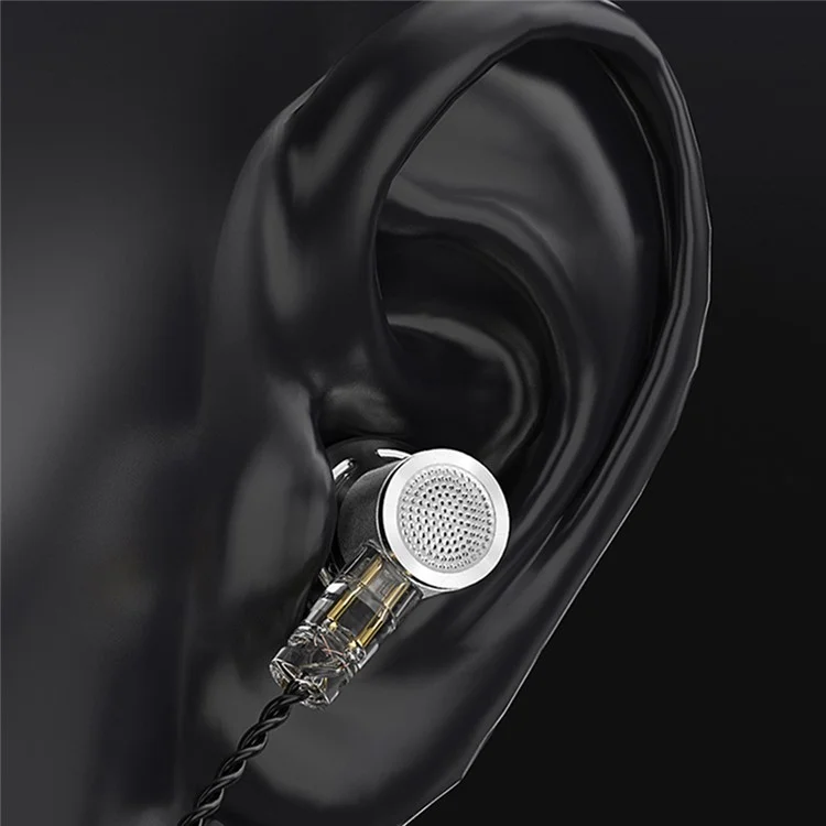 ND DTS Aurbarghi Dinamici di Cancellazione Del Rumore Auricolari Hifi Bass Monitor In-ear Con Cavo Staccabile, Con Microfono - Nero
