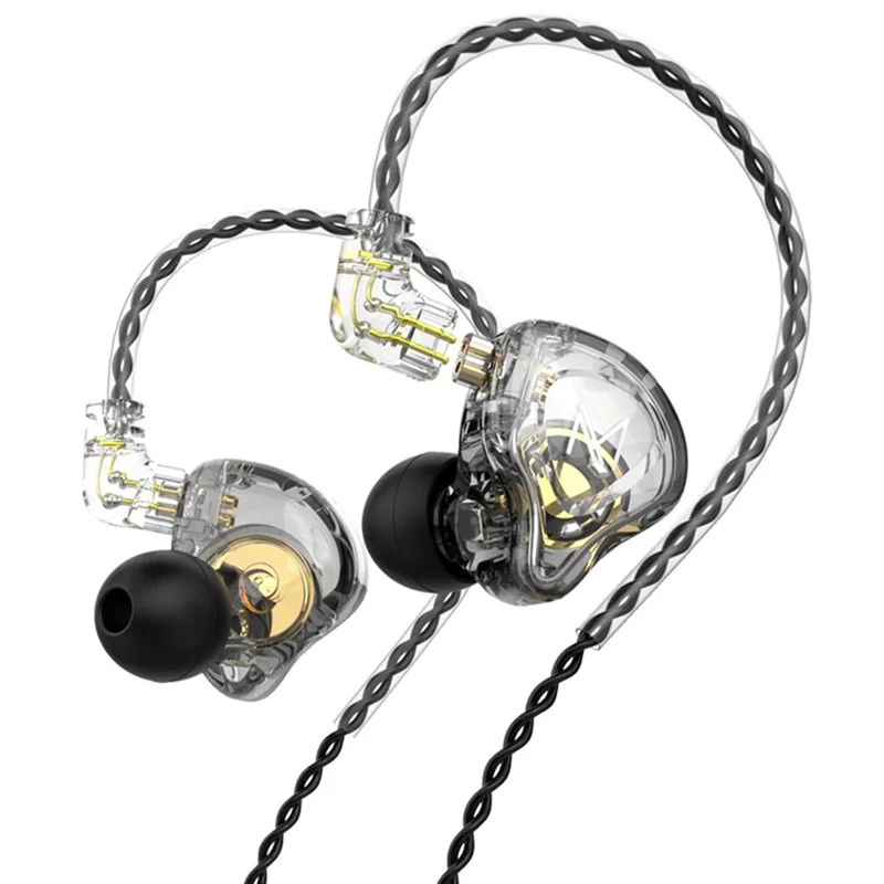 TRN MT1 10mm Dynamic Driver Earphones HiFi Bass In-Ear Monitor Sports Earphone, 3.5mm Wire No Mic - Grey