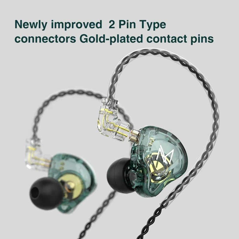 TRN MT1 10mm Dynamic Driver Earphones HiFi Bass In-Ear Monitor Sports Earphone, 3.5mm Wire No Mic - Grey