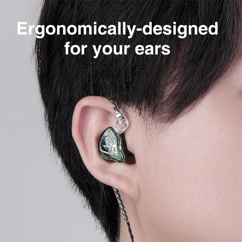 TRN MT1 10mm Dynamic Driver Earphones HiFi Bass In-Ear Monitor Sports Earphone, 3.5mm Wire No Mic - Grey