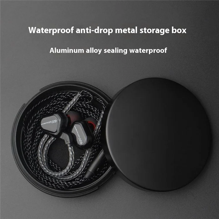 TRN Mini Hard Earphone Storage Case Protective Waterproof Aluminum Alloy Earbuds Housing Box