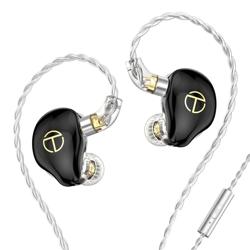 TRN ST7 Detachable 3.5mm Wired In-Ear Earphone HiFi Music Headset (With Microphone) - Black