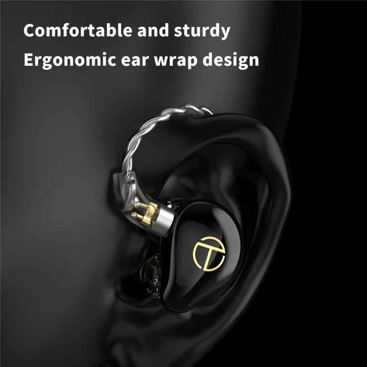 TRN ST7 Съемный 3,5-мм Проводной Наушники Hifi Music Hearset (без Микрофона) - Черный