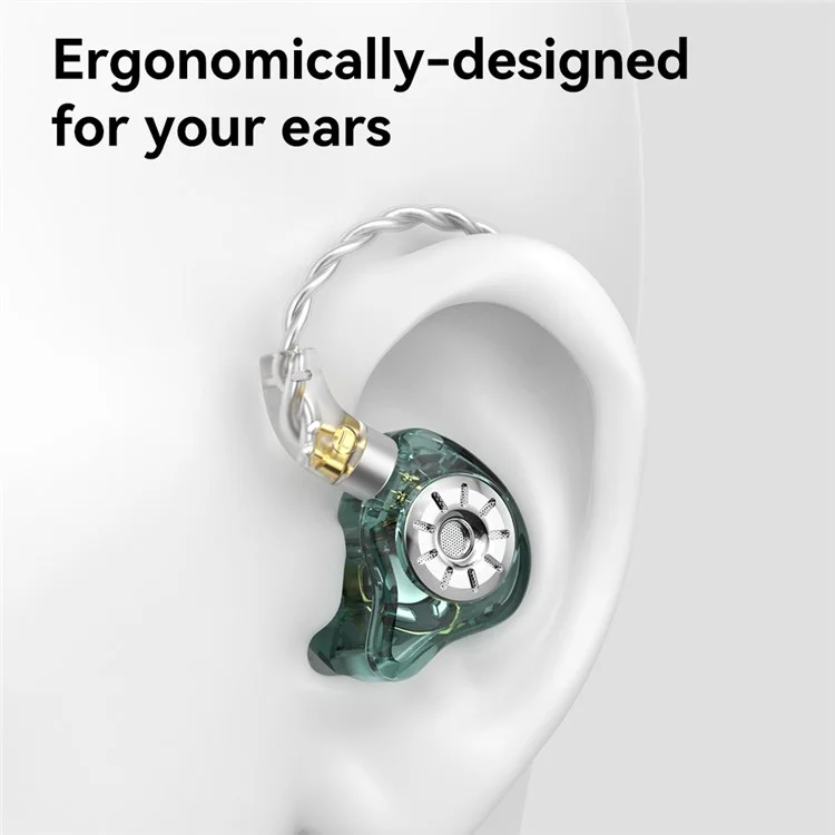 TRN ST1 Pro Detachable Type-C Wired In-Ear Earphone HiFi Music Tunable Headset with Mic - Transparent White