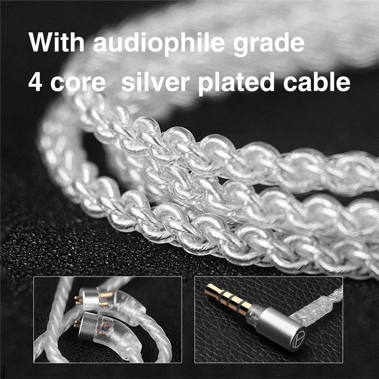 TRN ST1 Pro Detachable Type-C Wired In-Ear Earphone HiFi Music Tunable Headset with Mic - Transparent White