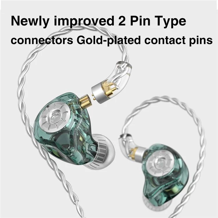 TRN ST1 Pro Detachable Type-C Wired In-Ear Earphone HiFi Music Tunable Headset with Mic - Transparent White