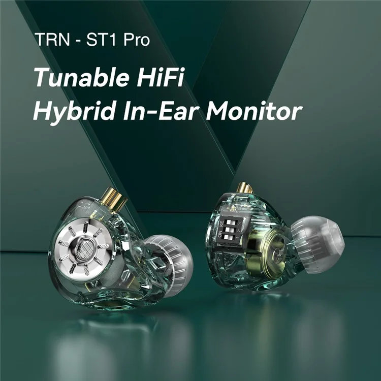 TRN ST1 Pro Detachable Type-C Wired In-Ear Earphone HiFi Music Tunable Headset with Mic - Transparent White