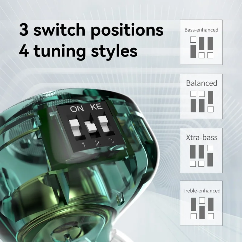 TRN ST1 Pro Detachable Type-C Wired In-Ear Earphone HiFi Music Tunable Headset with Mic - Black