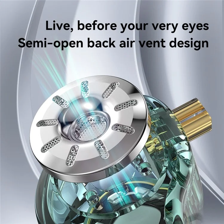 TRN ST1 Pro Detachable 3.5mm Wired In-Ear Earphone HiFi Music Tunable Headset without Mic - Green