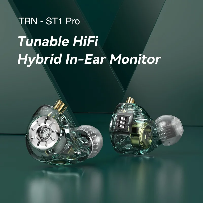 TRN ST1 Pro Detachable 3.5mm Wired In-Ear Earphone HiFi Music Tunable Headset without Mic - Black