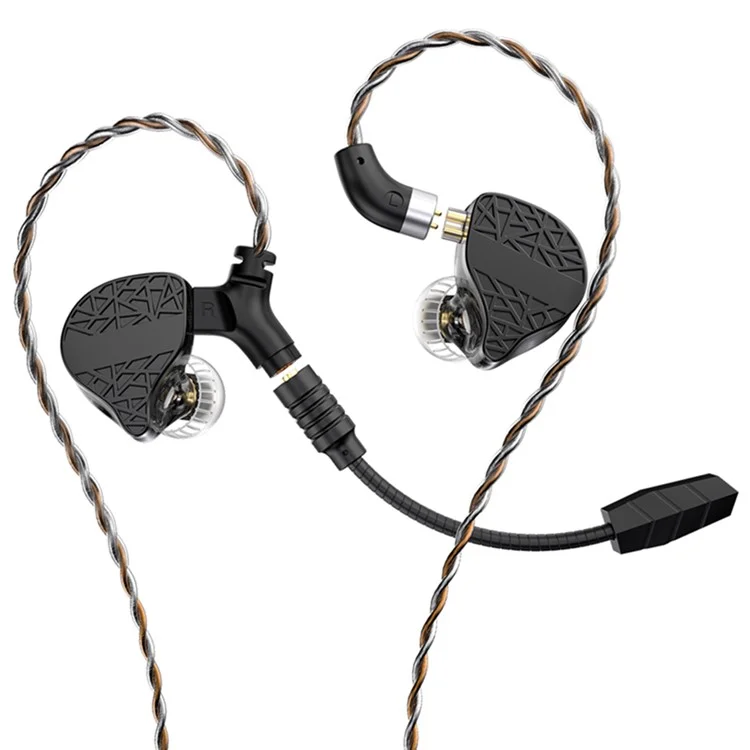 TRN Mars Detachable 3.5mm Wired In-Ear Earphone 3-Unit Vibration Gaming Headset with Mic, 2m
