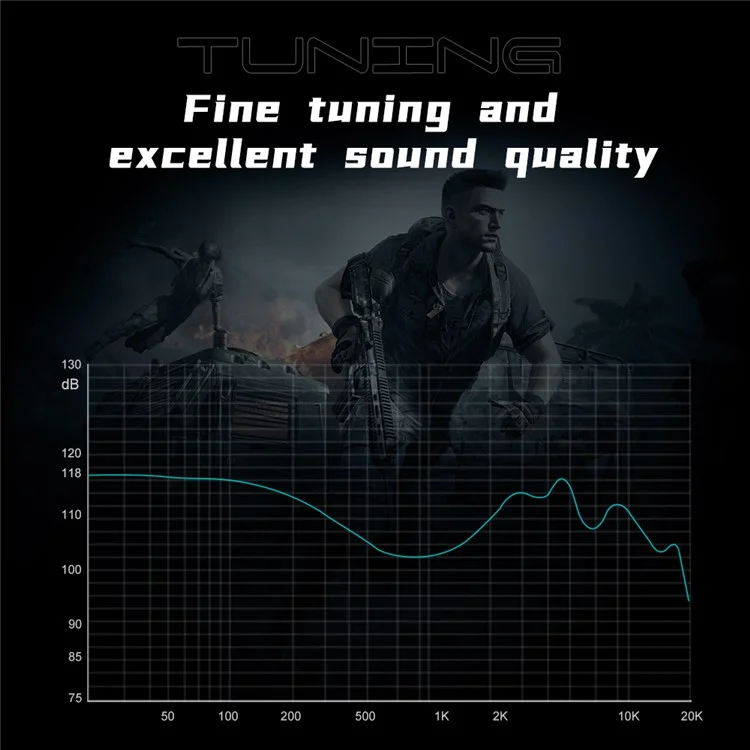 TRN Mars Detachable 3.5mm Wired In-Ear Earphone 3-Unit Vibration Gaming Headset with Mic, 2m