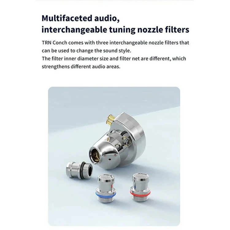 TRN Conch Earphone DLC Diamond Diaphragm Dynamic Driver In-Ear Monitor Tuning Headphones, No Mic
