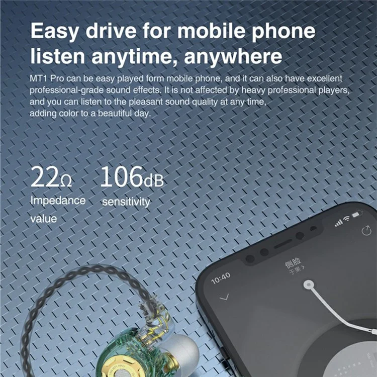 TRN MT1 Pro Destacável 3,5 mm Com Fio Fone de Ouvido Com Fone de Ouvido Pesado Com Microfone Com Microfone - Branco Transparente