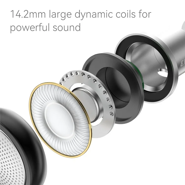 TRN EMA Auriculares de la Unidad Dinámica de 14,2 mm de 3,5 mm Desacoplable de 3,5 mm Auriculares Sin Micrófono Sin Micrófono
