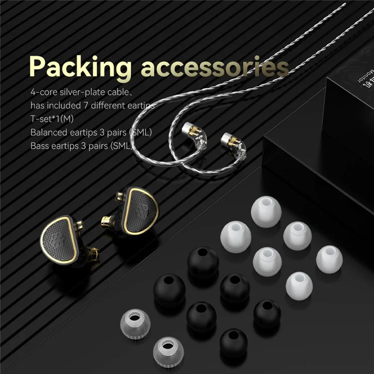 TRN Xuanwu Detachable 3.5mm Wired In-Ear Earphone 10mm Square Planar Driver HiFi Headset with Mic