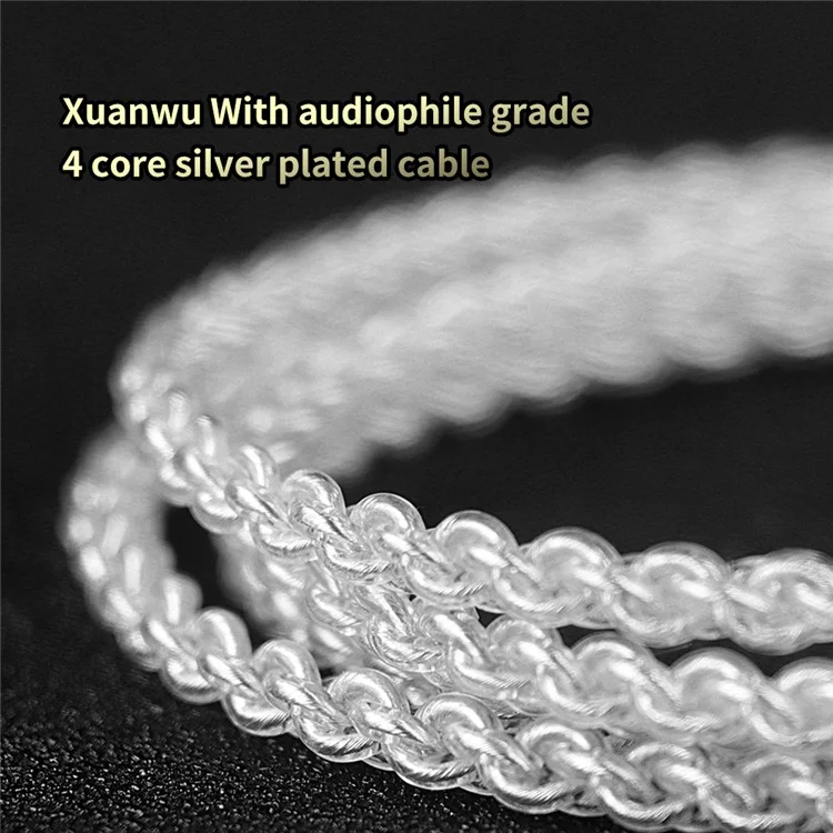 TRN Xuanwu Detachable 3.5mm Wired In-Ear Earphone 10mm Square Planar Driver HiFi Headset with Mic