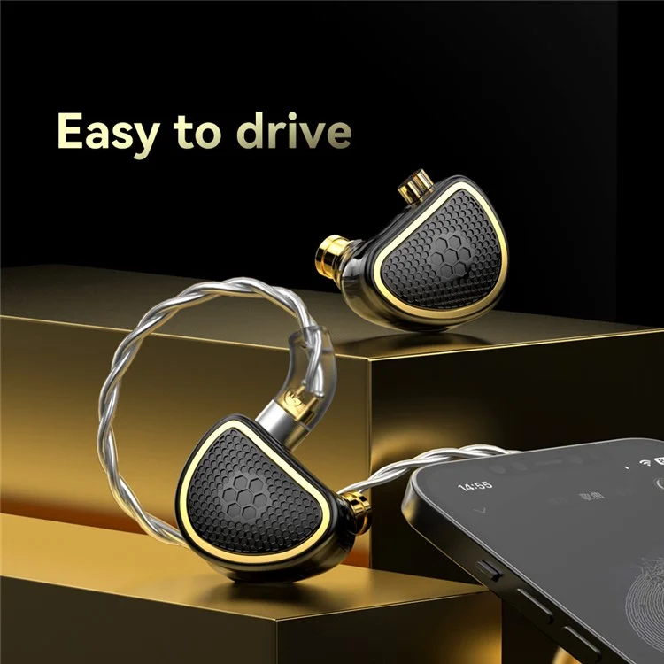 TRN Xuanwu Detachable 3.5mm Wired In-Ear Earphone 10mm Square Planar Driver HiFi Headset with Mic