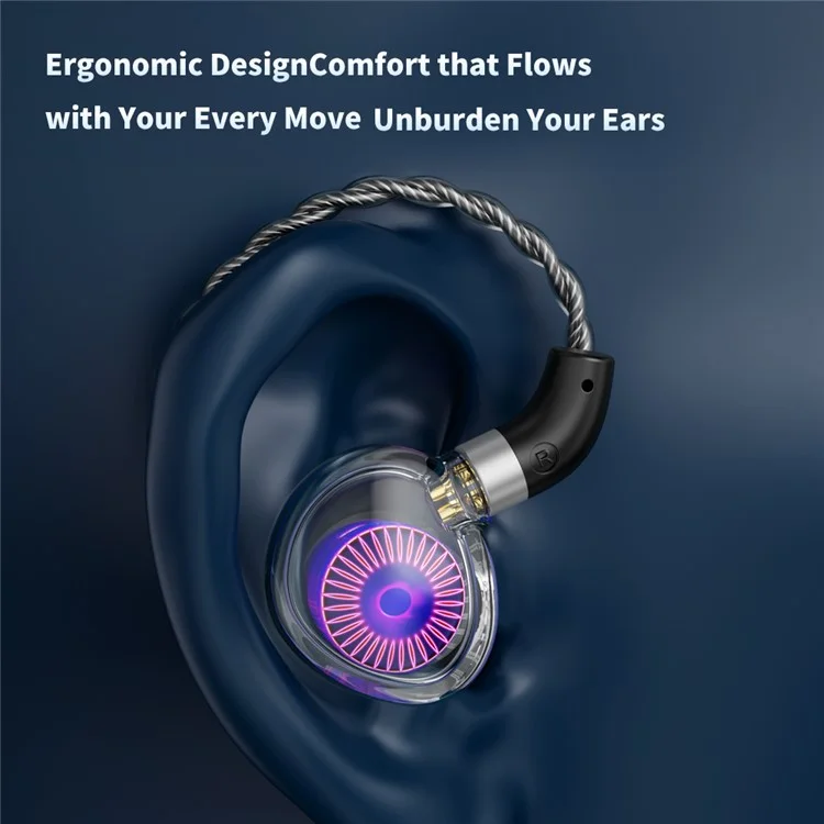 TRN Jellyfish Detachable 2.5+3.5+4.4mm Wired In-Ear Earphone HiFi Music Running Headset with Mic